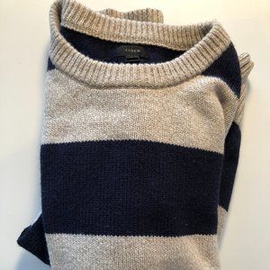Mens Striped Knit J. Crew Sweater - Large